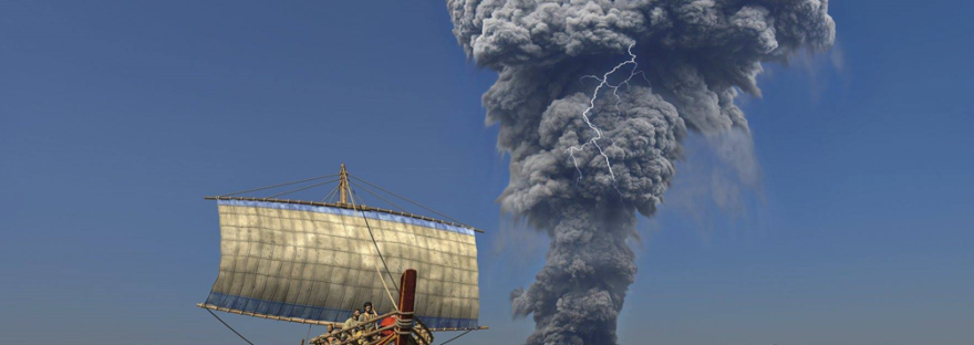 La erupción del supervolcán de Thera